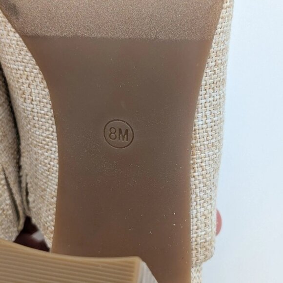 Calvin Klein Jotie Women's Heeled Sandal Square Toe Light Natural Size US8M EU39 - Picture 11 of 12